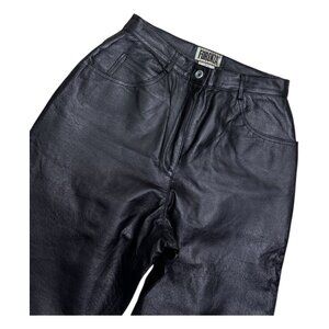 FORENZA GENUINE LEATHER Designer Vintage Retro Casual Pants Womens Small